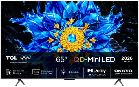 TCL P8L 65P8L TV 165.1 cm (65") 4K Ultra HD Smart TV Wi-Fi Black 450 cd/m²