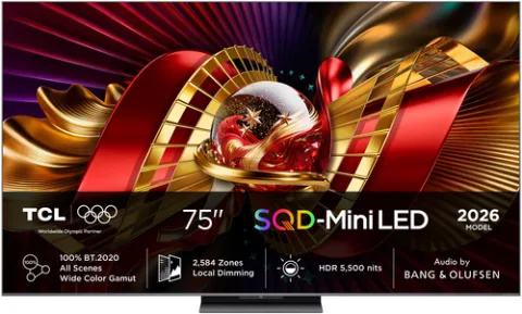 TCL C8L 75C8L TV 190.5 cm (75") 4K Ultra HD Smart TV Wi-Fi Black 5500 cd/m²