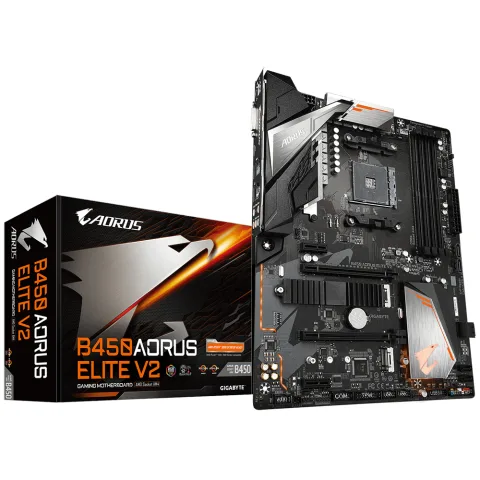 GIGABYTE B450 AORUS Elite V2 Motherboard - Supports AMD Series 5000 CPUs