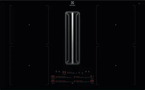 Electrolux KCC84453CK Black Built-in 83 cm Zone induction hob 4 zone(s) Built-in hood
