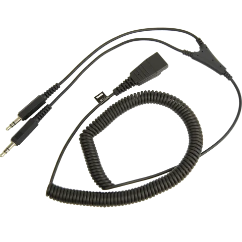 Jabra PC cord - QD to 2x3_5mm