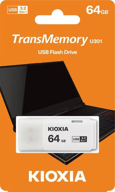 KIOXIA - CHIAVETTA USB 0301 3.0 HAYABUSA 64GB-Bianco