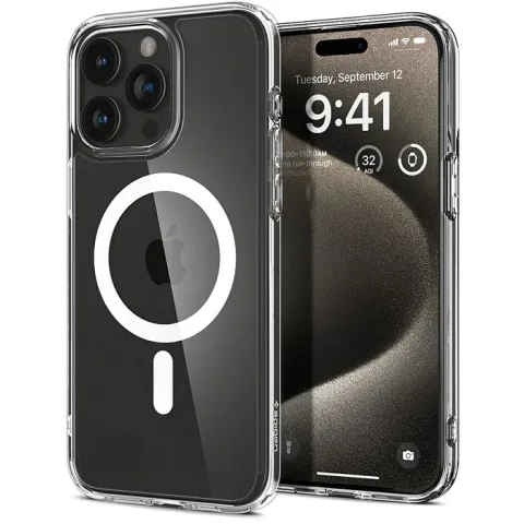Maskica za mobitel Spigen Ultra Hybrid MagSafe, za Apple iPhone 15 Pro Max, bijela