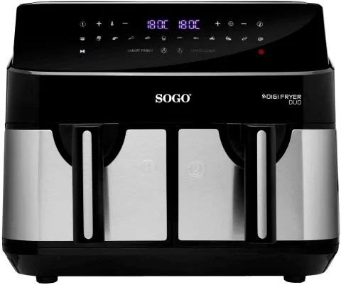 Sogo FRE-SS-10845 fryer Double 9 L Stand-alone 1750 W Hot air