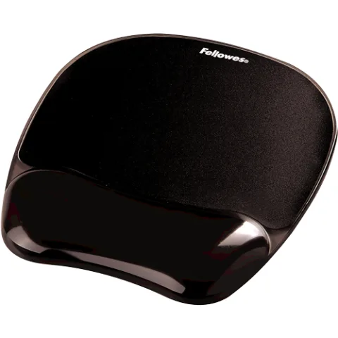 Fellowes Mouse Mat Wrist Support - Crystals Gel Mouse Pad with