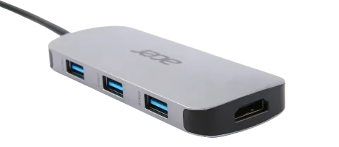 Acer 7in1 Type C Dongle Wired USB 3.2 Gen 1 (3.1 Gen 1) Type-C Silver