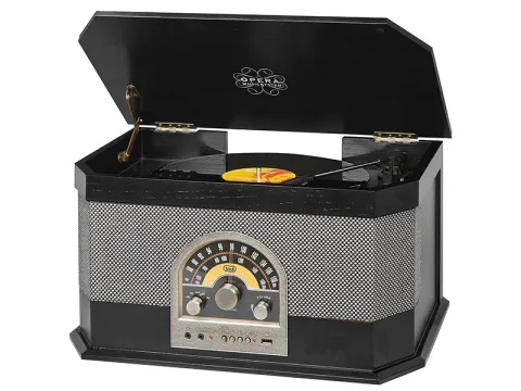 STEREO WIRELESS TURNTABLE USB AUX-IN TREVI TT 1040 BT BLACK