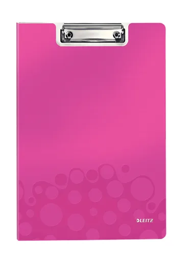 Leitz WOW Clipfolder with cover kirjutamisalus A4 Metall, Polüvaht Roosa