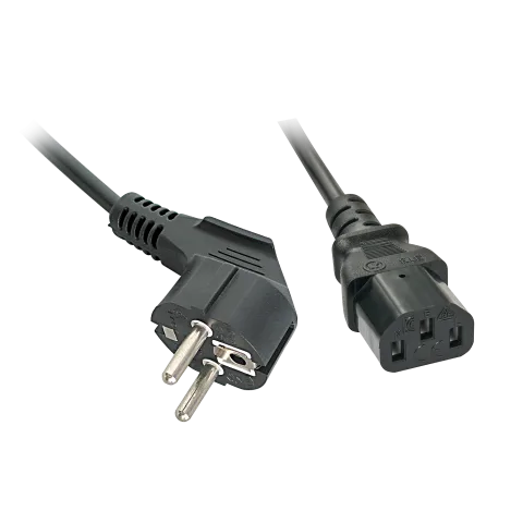 Lindy 30335 Stromkabel Schwarz 2 m Netzstecker Typ F C13-Koppler