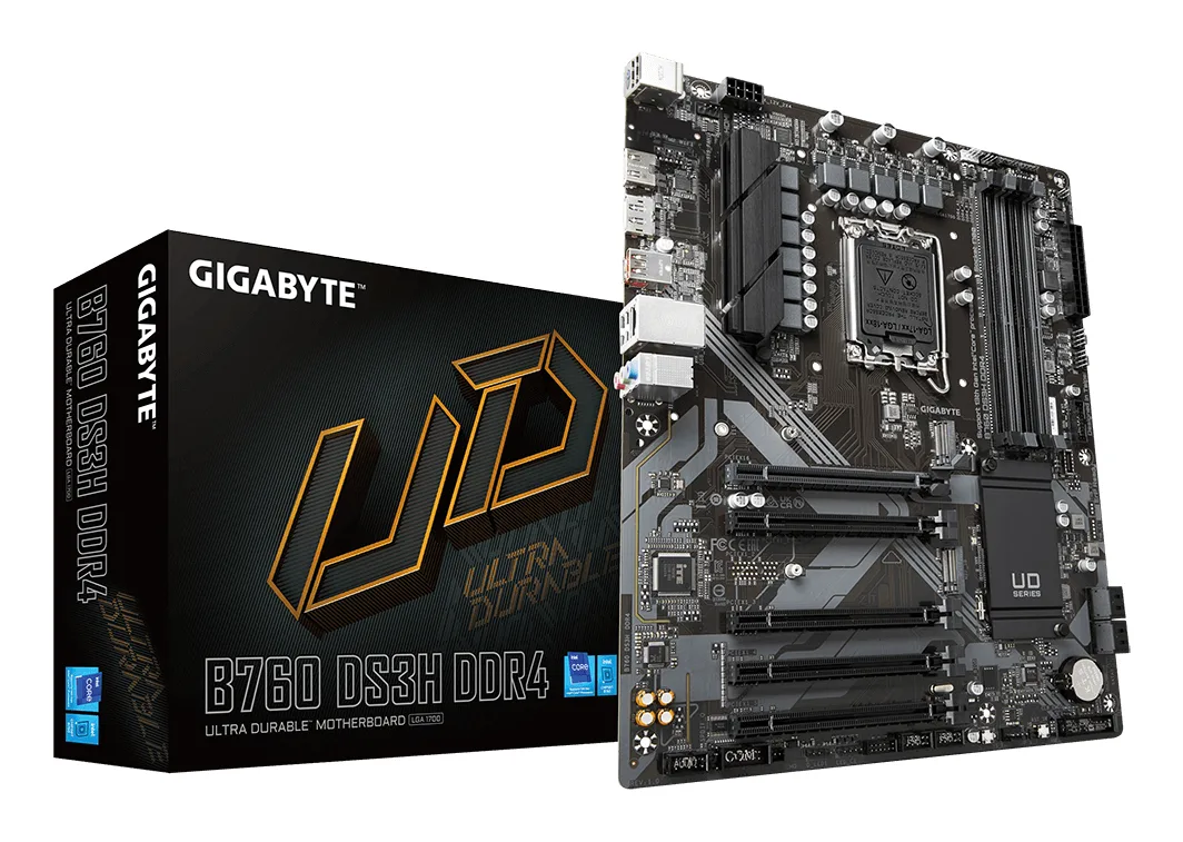 GIGABYTE B760 DS3H DDR4 Motherboard - Supports Intel Core 14th CPUs