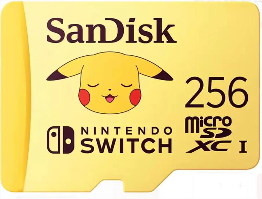 SANDISK - MICRO SD PER NINTENDO SWITCH POKEMON PIKACHU 256GB-giallo