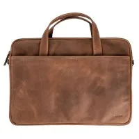 Accezz Leather Laptop Tas - 16" - Bruin