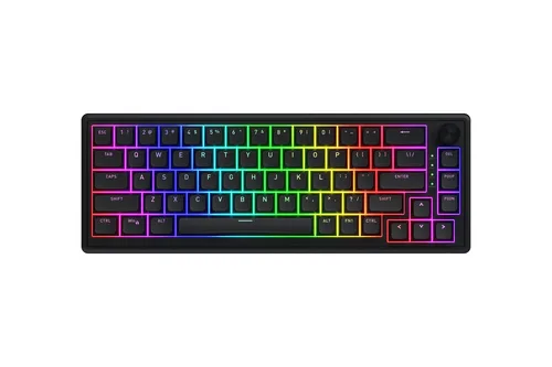 HATOR Skyfall 65 Wired, Mechanical, USB-C, Aurum Sterling, 70M clicks, RGB, Black, 790g