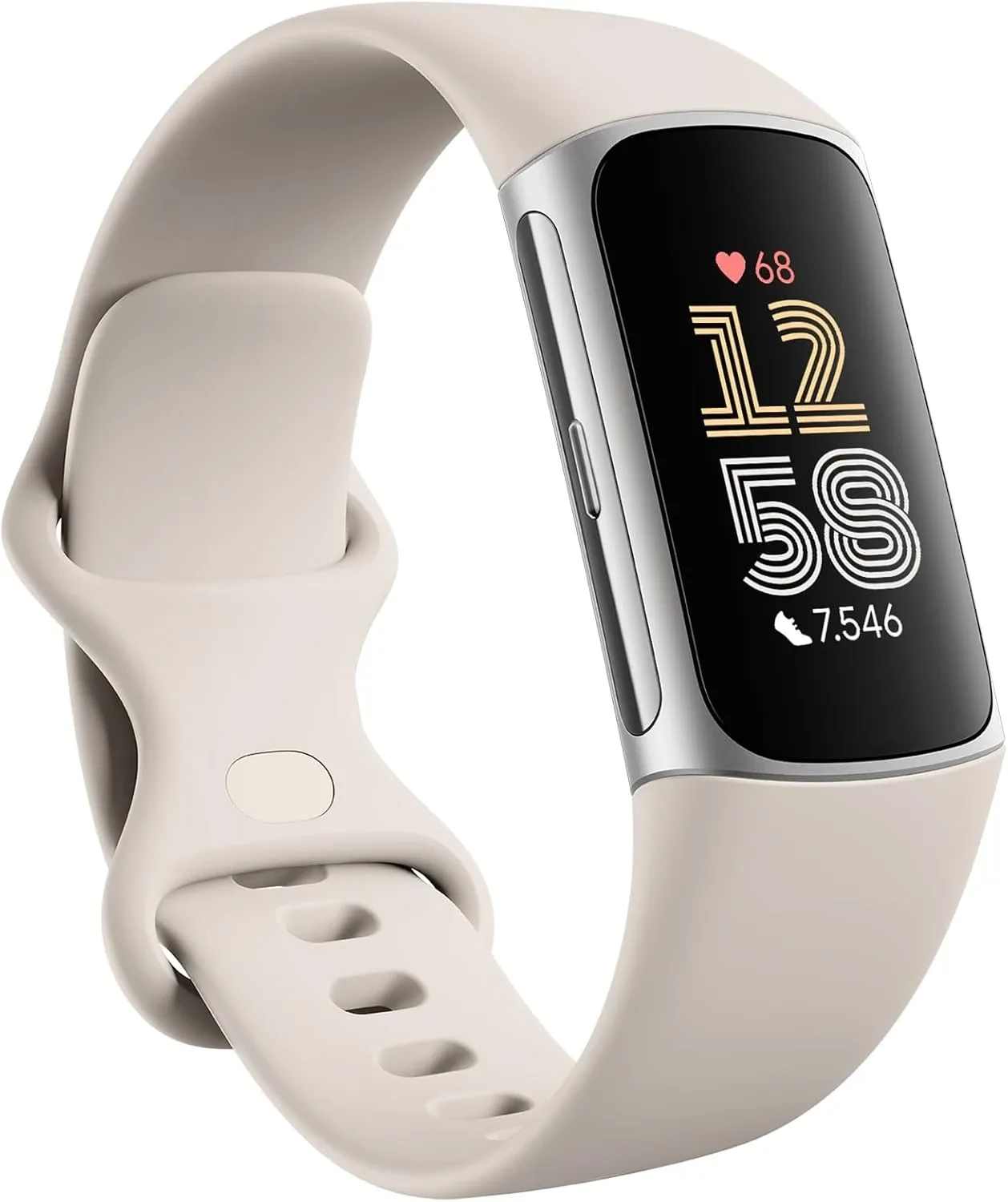 Google Fitbit Charge 6 - Porcelain/Silver Aluminum