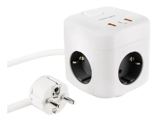 Nanocable 10.37.0011 power extension 1.4 m 3 AC outlet(s) White
