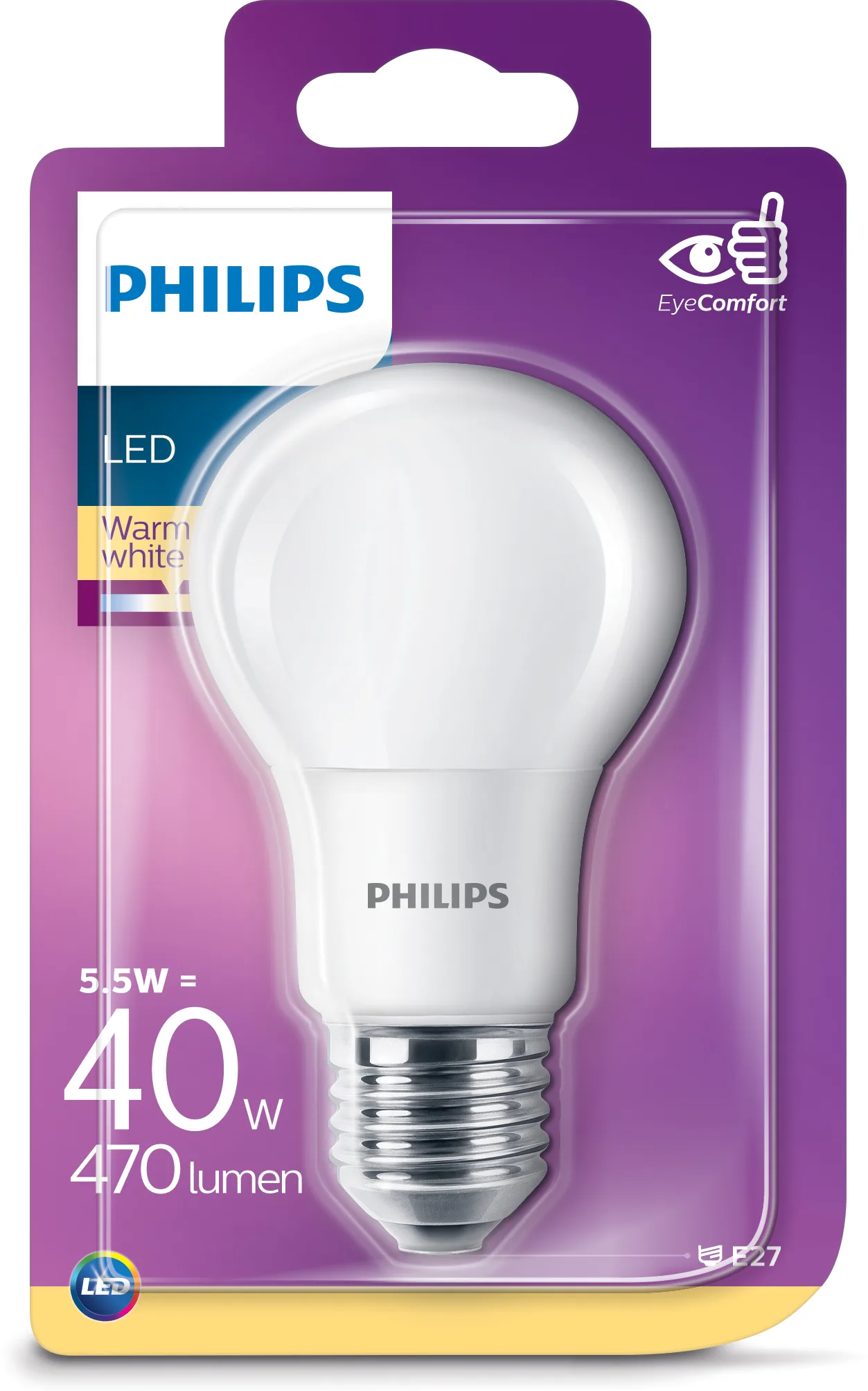 Philips LED 40W E27 WW 230V A60 FR ND/4