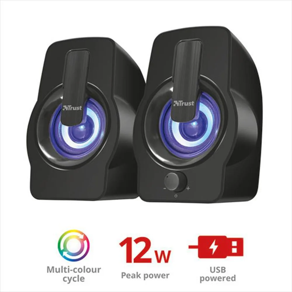 TRUST - GEMI RGB 2.0 SPKR ST BLK-Black