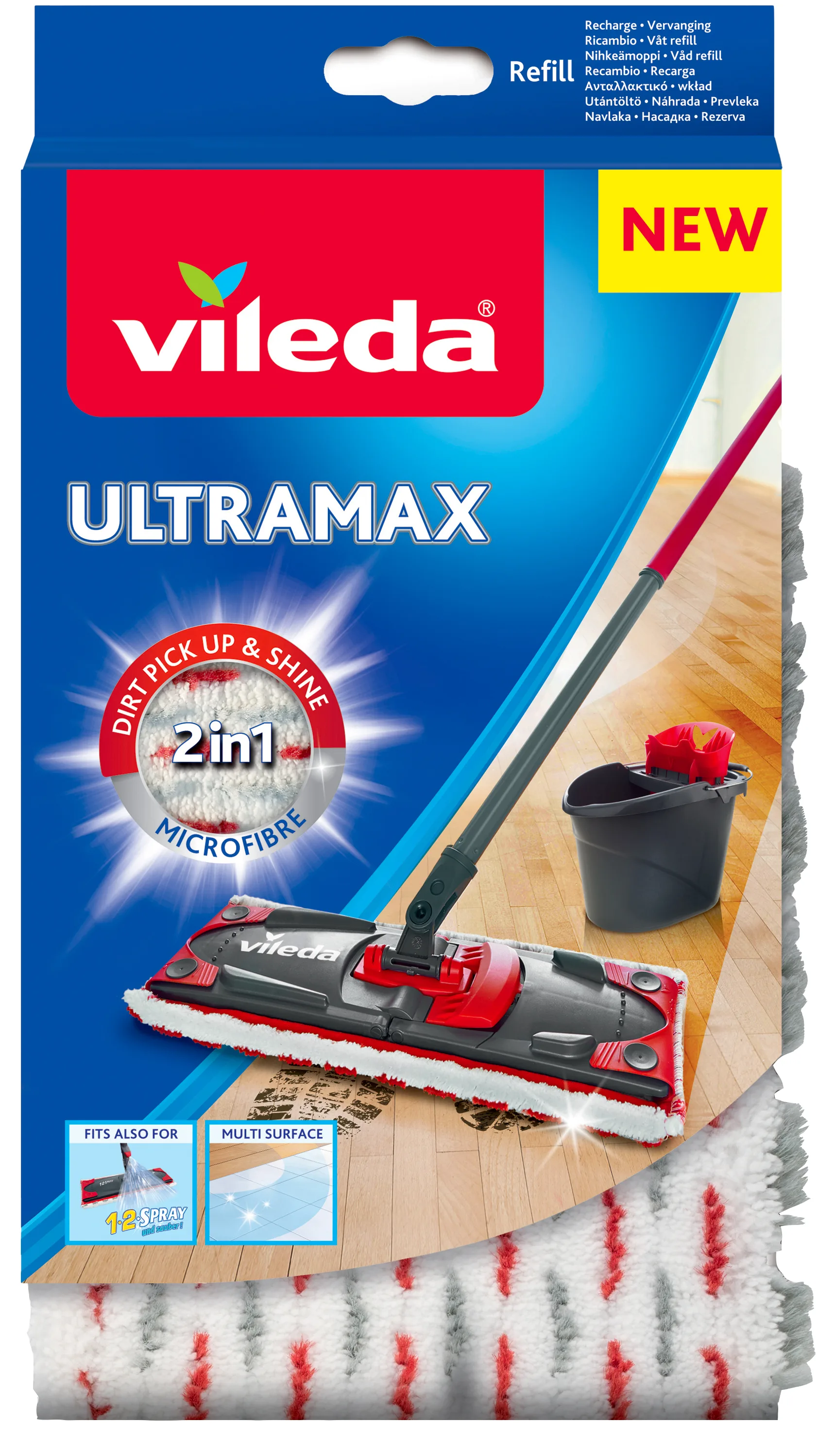 Vileda 155747 Ultramax Microfibre 2 v 1