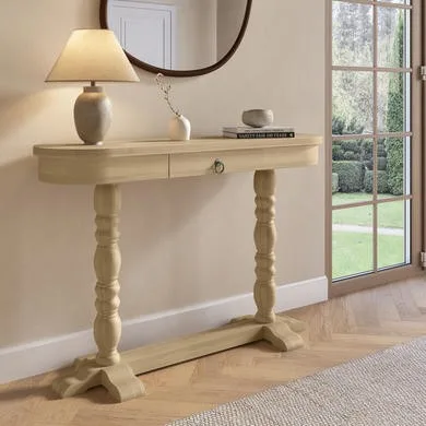 Solid Wooden Console Table with Drawer - Madeline