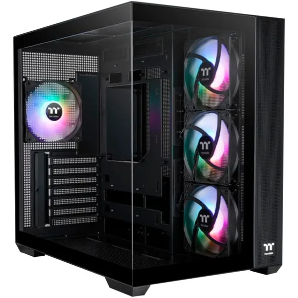 Thermaltake View 380 TG ARGB, črno ohišje, steklene stranice