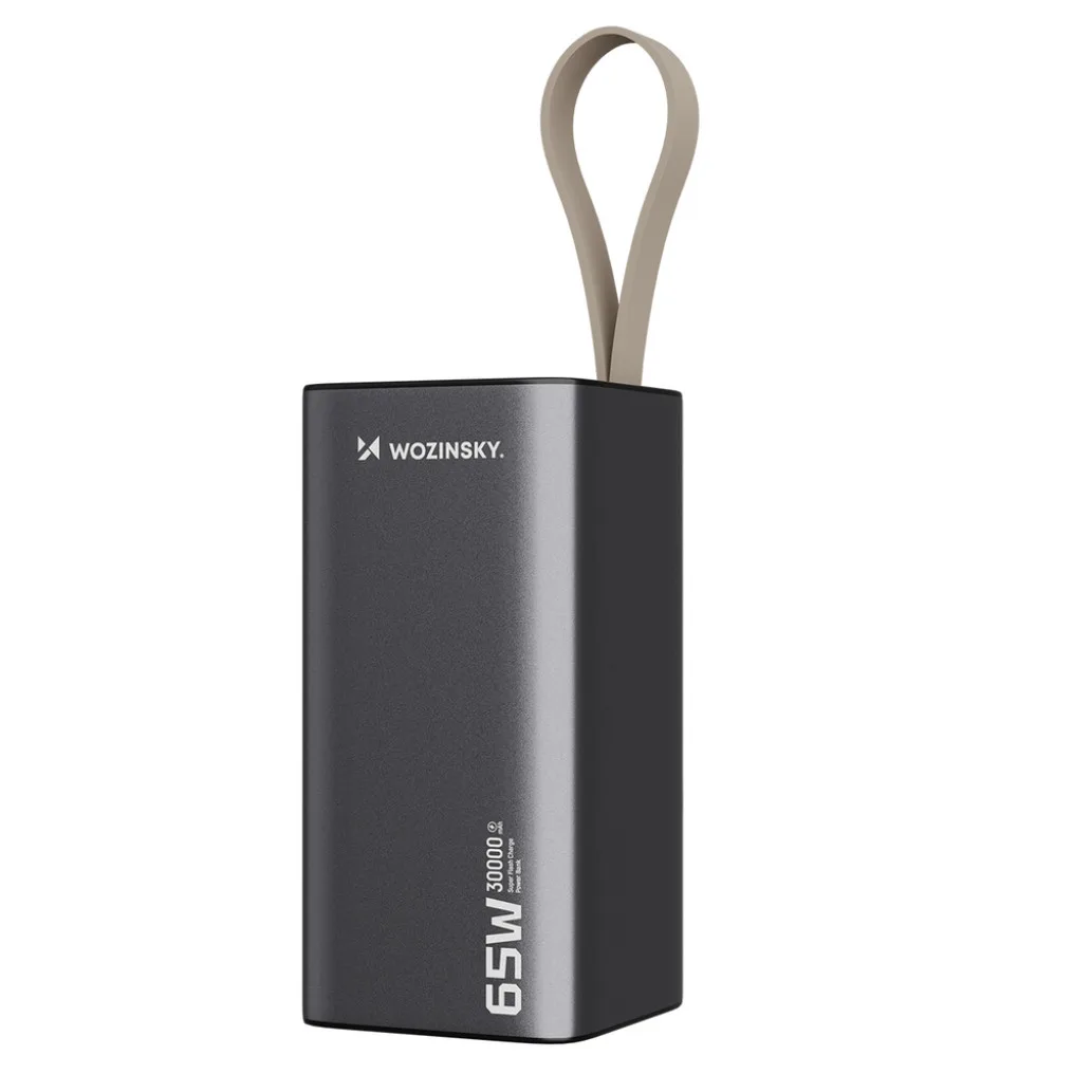 Wozinsky K65+ 65W 30000mAh 2xUSB-C 1xUSB-A siv, prenosna baterija
