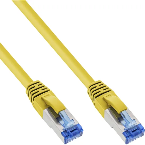 InLine Patch Cable S/FTP PiMF Cat.6A halogen free 500MHz yellow 0.5m
