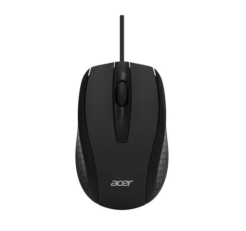 Acer Wired USB Optical Mouse, 1200 DPI, 3 Buttons, USB-A, Black