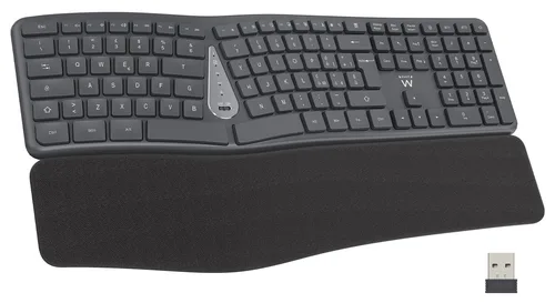 Ewent EW3290 keyboard Universal RF Wireless + USB QWERTY Spanish Black, Grey