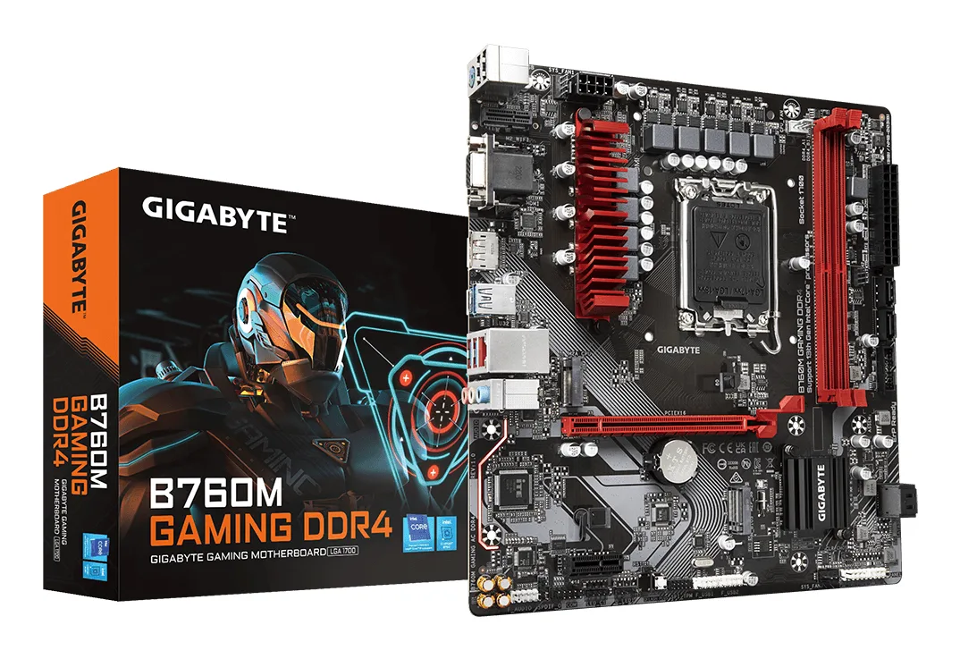 GIGABYTE B760M GAMING DDR4 Motherboard - Supports Intel Core 14th Gen
