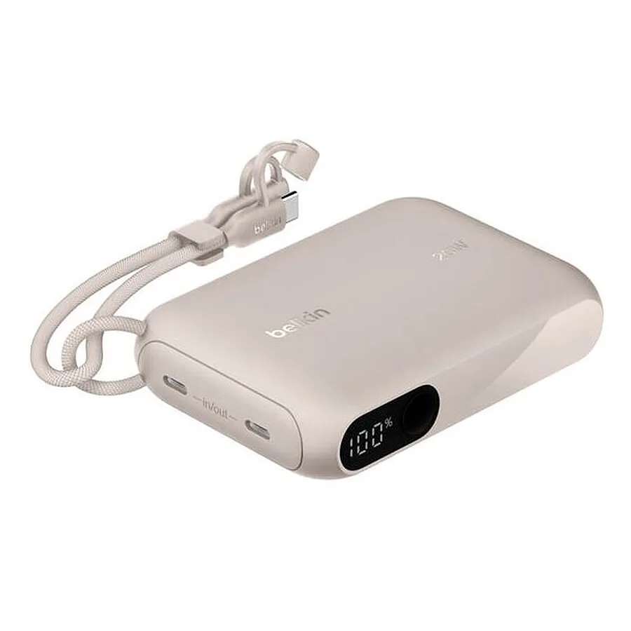 Belkin BoostCharge Powerbank 10K avec Ecran - Sable