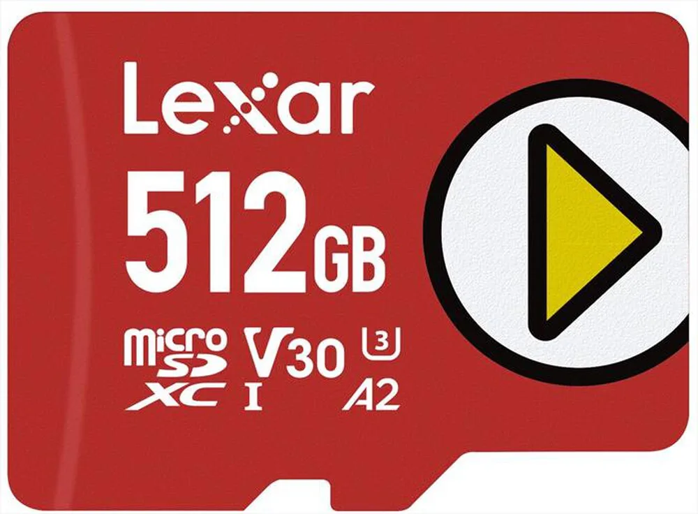 LEXAR - Supporto Micro SDXC PLAY 512GB UHS-1-Rosso