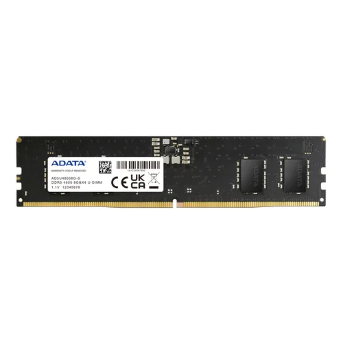 ADATA AD5U48008G-S memory module 8 GB 1 x 8 GB DDR5 288-pin DIMM ECC