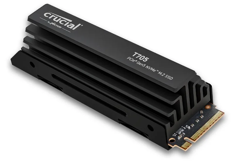 CRUCIAL T705 SSD 2TB, M.2 NVMe PCIe Gen5 (CT2000T705SSD5) disk s hladilnikom